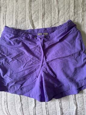 L.L.Bean Women's Supplex Nylon Sport Shorts Purple Size S